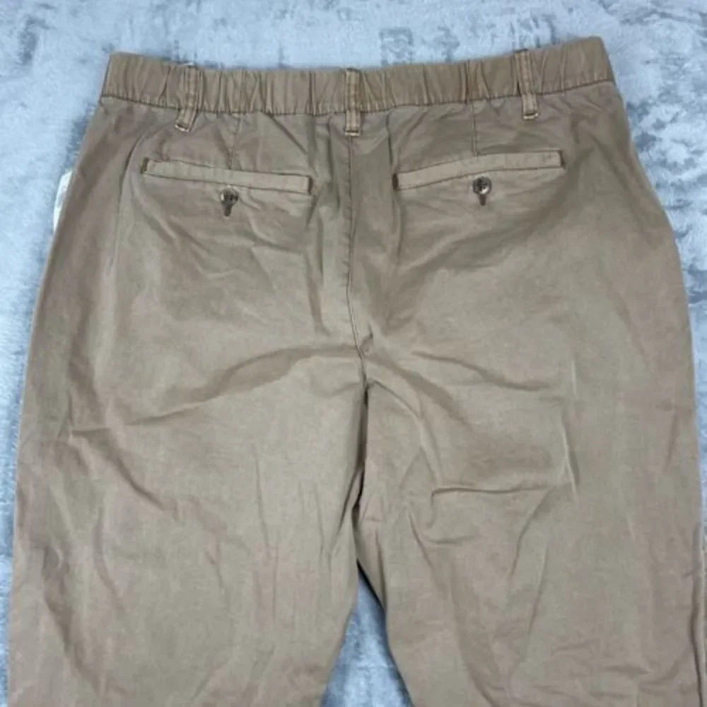 Old Navy Women's Trousers Adjustable Waist, Cuffed Leg Pant Size‎ Brown NWT